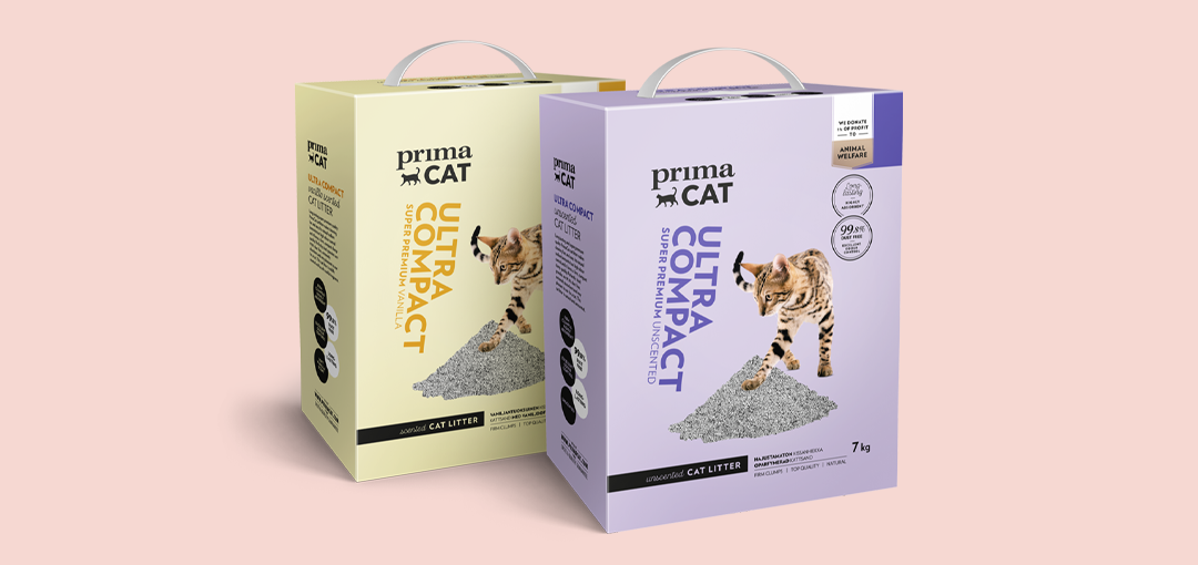 PrimaCat Ultra Compact kattströ förpackning bild