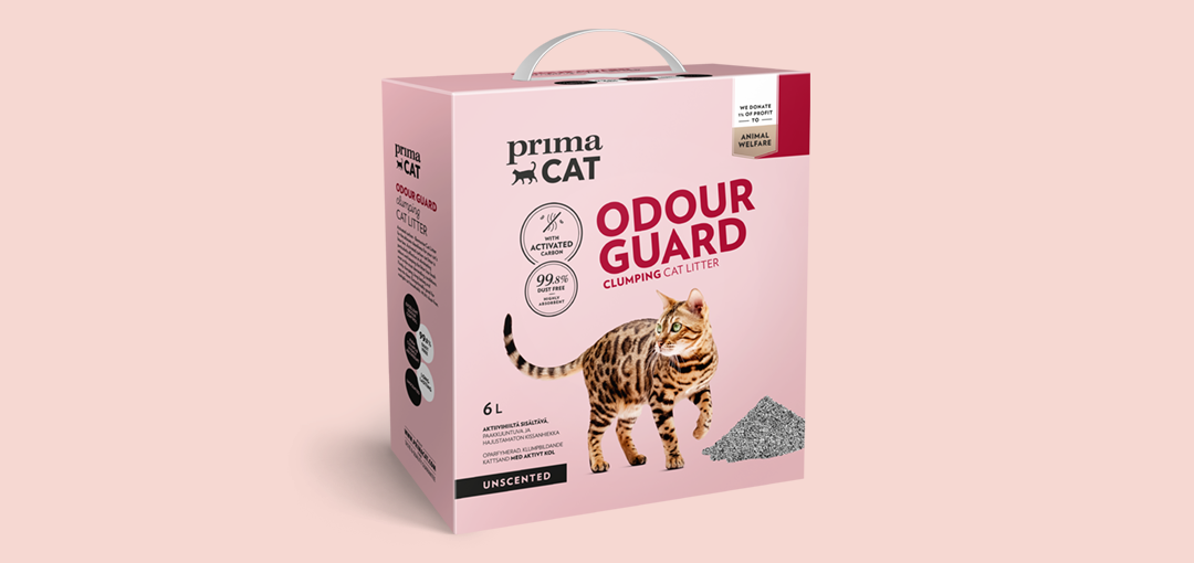 PrimaCat Odour Guard kattsand förpackningsbild
